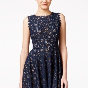 City Studios Navy Lace Dress